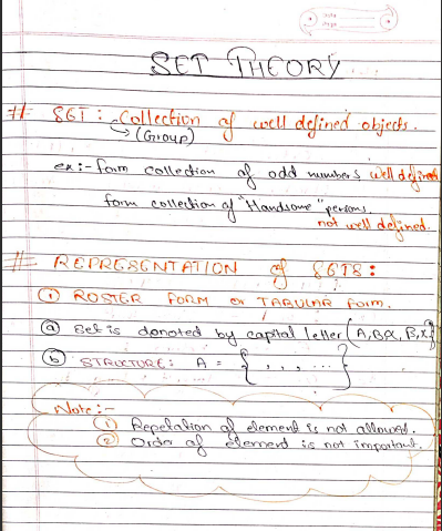 Set Theory Physics Wallah Arjuna Jee Handwritten Notes Pdf Shop