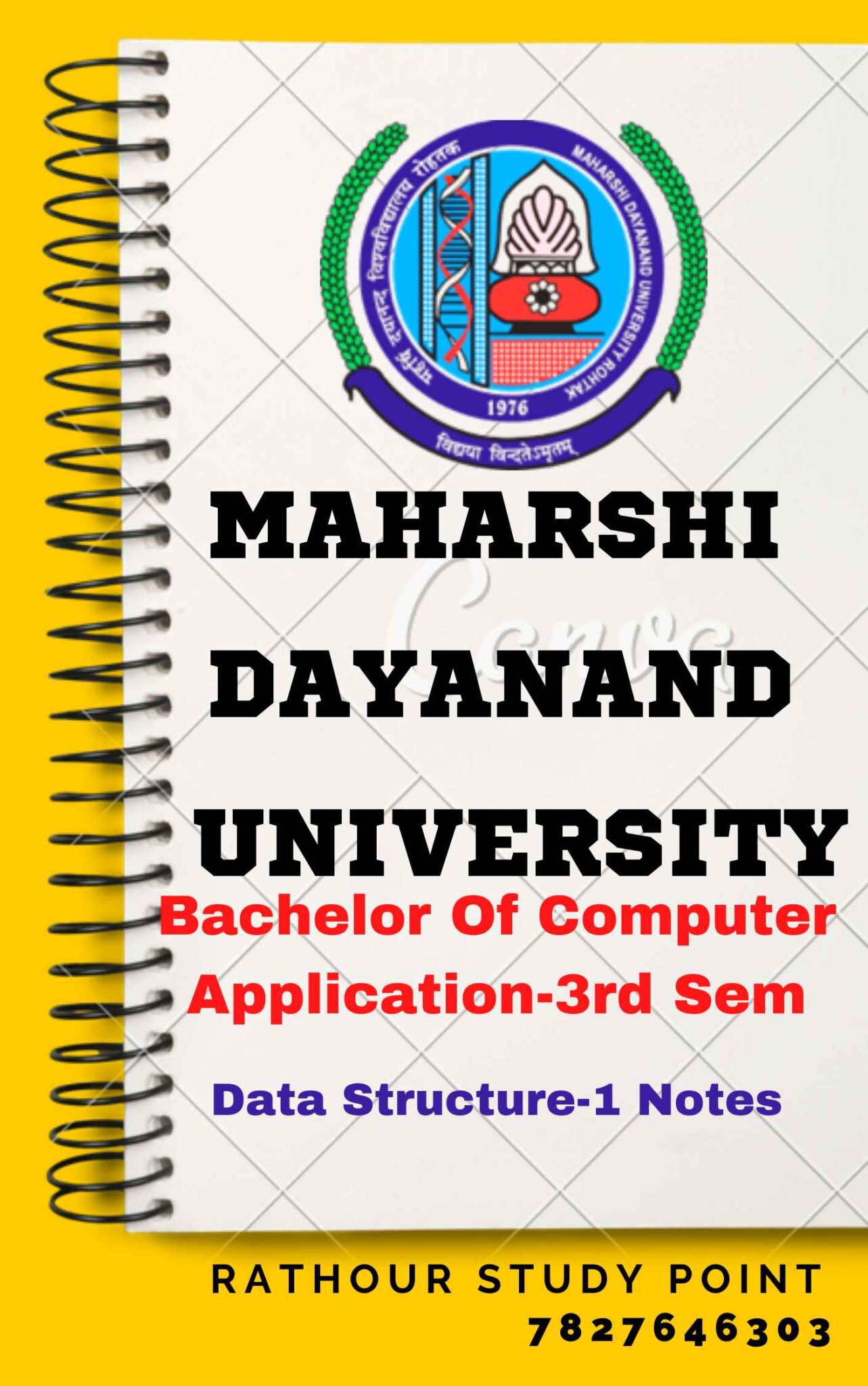 Maharshi Dayanand University | BCA 3rd Semester Data Structure-1 Notes ...