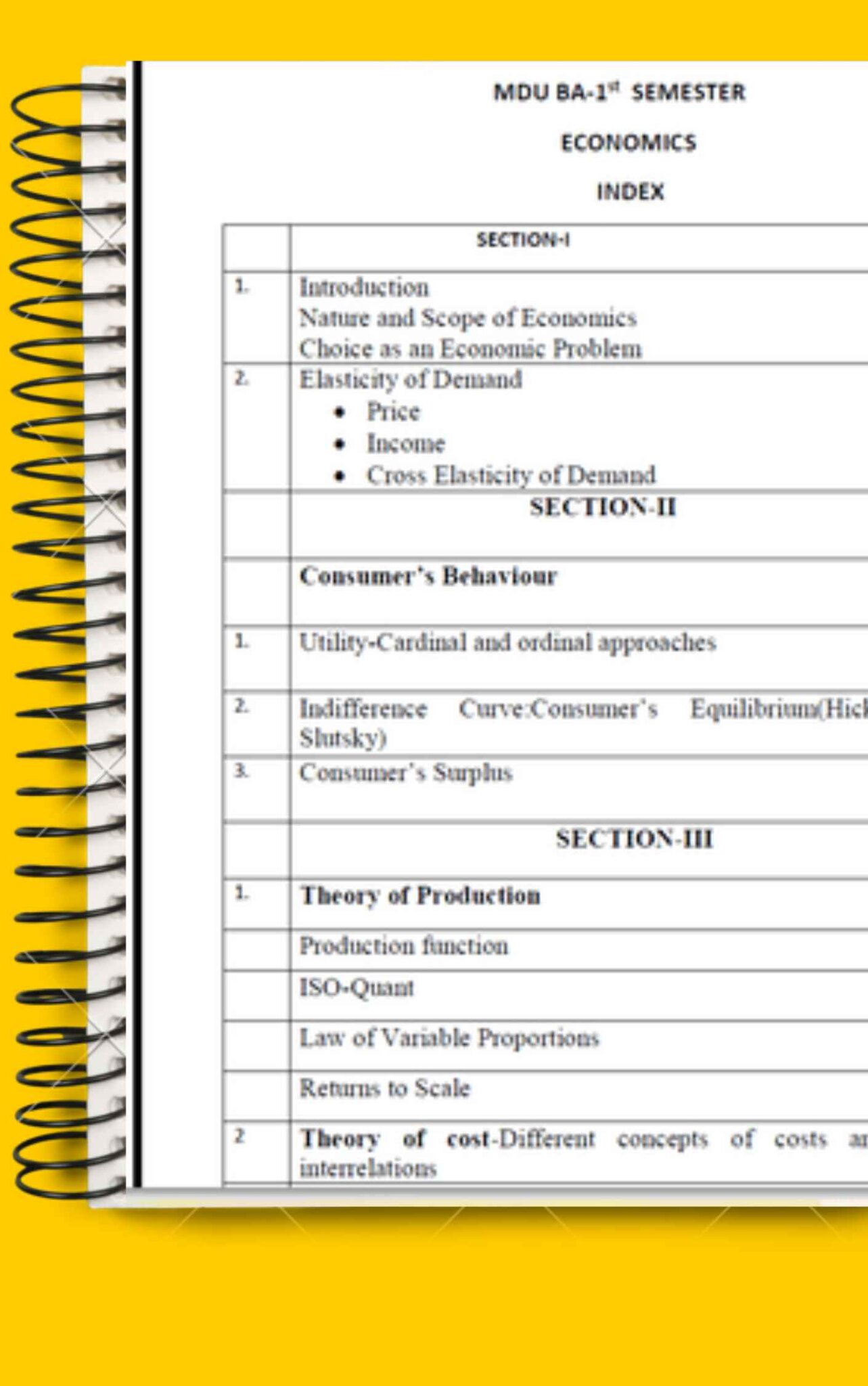 BA 1st Semester Economics Notes PDF – Complete Printable Notes – Shop ...