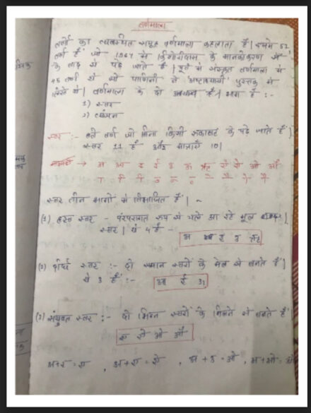 Complete Hindi Grammar Handwritten Notes for Advanced Level (UPSC and all PSCS,  SSC)