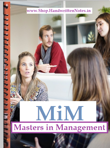 Masters in Management (MiM) Notes