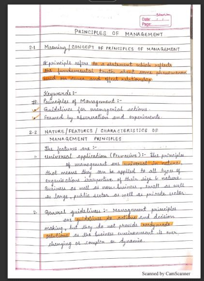 Class 12 Business Studies Chapter 2 Handwritten Notes PDF by Prachi Shankar