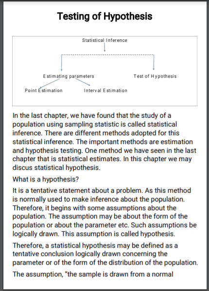 hypothesis testing handwritten notes pdf