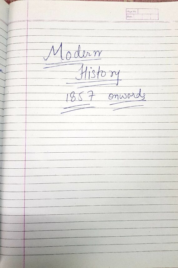 Modern Indian History (1857 onwards) Handwritten Notes PDF