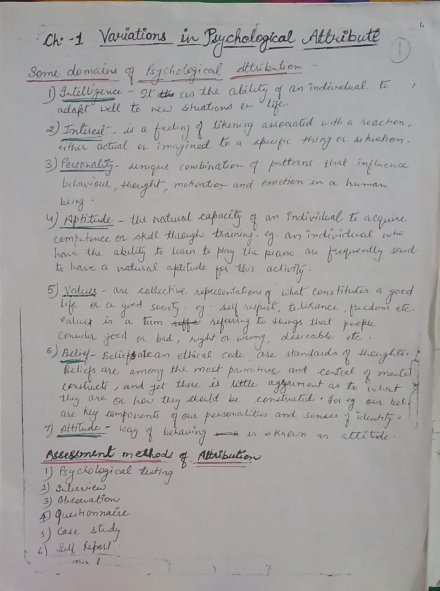 Psychology Notes For Class Xii Chapter 1 Handwritten Notes PDF – Shop ...