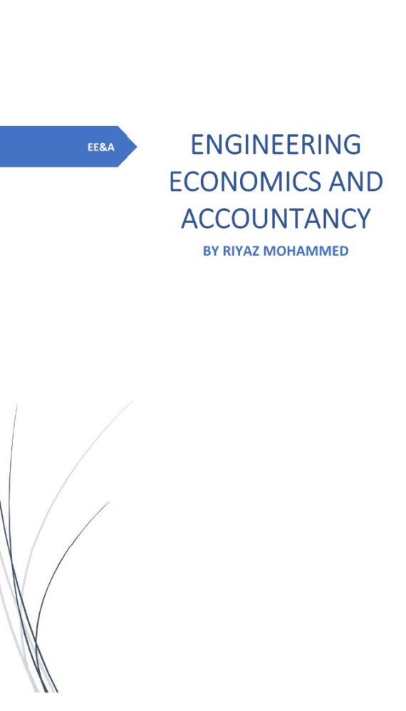 Engineering Economics & Accountancy Computerized Notes for Engineering by Riyaz Mohammed
