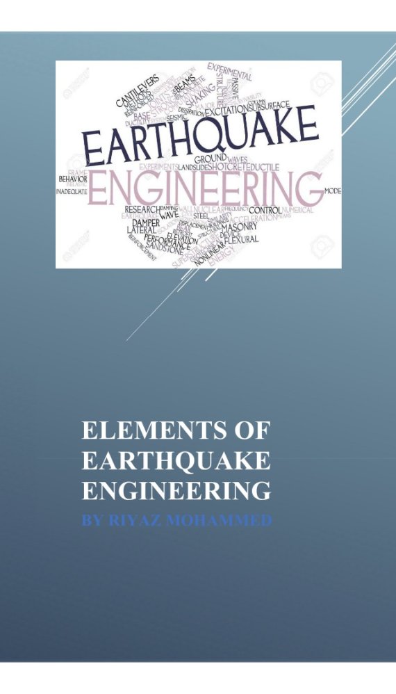 Elements of Earthquake Engineering Computerized Notes for Civil Engineering by Riyaz Mohammed