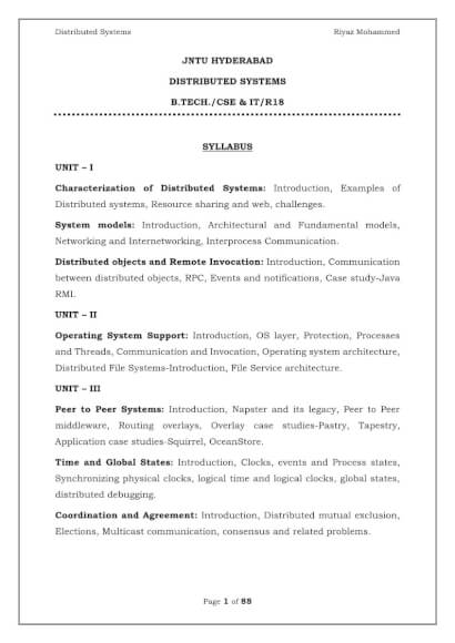 Distributed Systems Computerized Notes for Computer Science