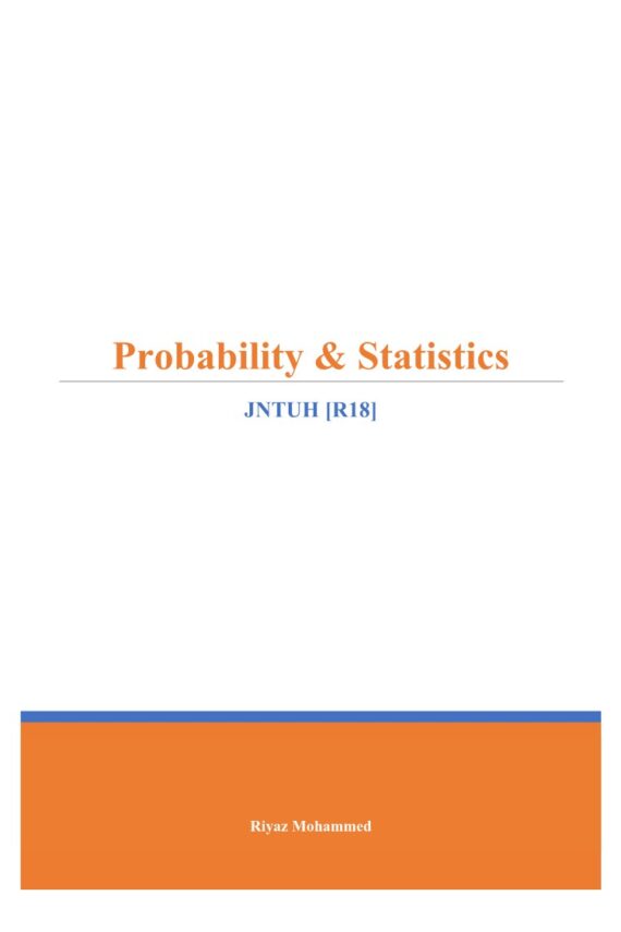 Probability & Statistics Handwritten Notes for Engineering by Riyaz Mohammed