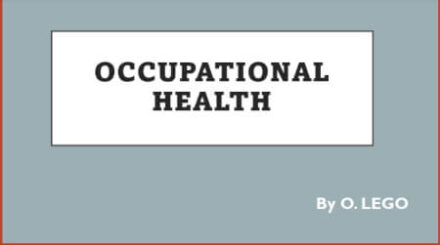 Occupational Health (Community health Nursing) Handwritten Notes PDF Download