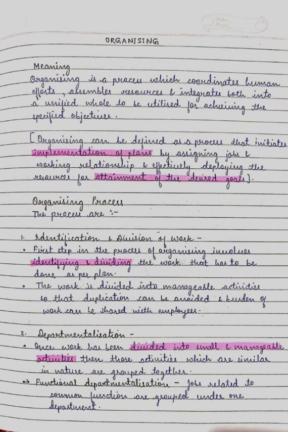 Class 12 Business Studies Chapter 5 Handwritten Notes PDF by Prachi Shankar
