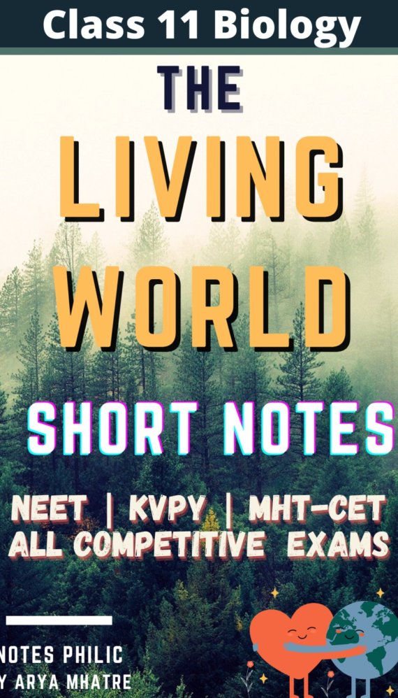 ( Class 11 Bio) The Living World - Handwritten Short Notes