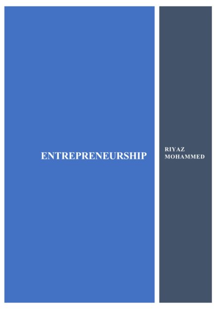 Entrepreneurship Computerized Notes for Engineering by Riyaz Mohammed