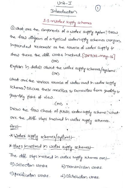 Environmental Engineering Handwritten Notes for Civil Engineering by Riyaz Mohammed
