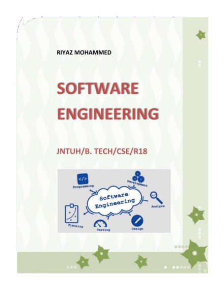 Software Engineering Computerized Notes for Computer Science & Engineering by Riyaz Mohammed