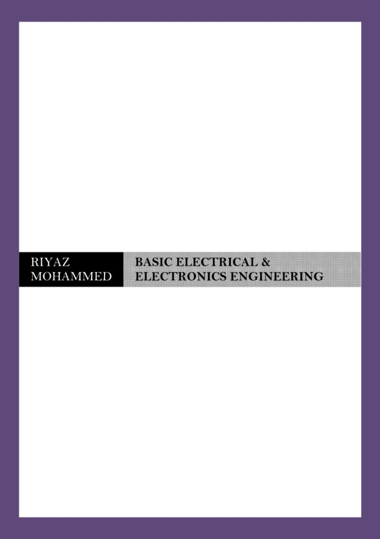 Basic Electrical And Electronics Engineering Notes For Engineering By Riyaz Mohammed Shop 7513