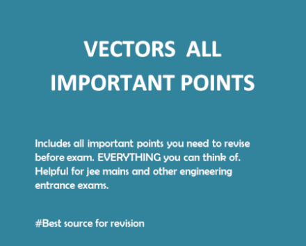 Vectors Short Handwritten Notes PDF Download