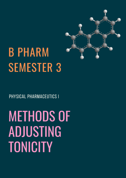 B Pharm Semester 3- Methods of Adjusting Tonicity | Physical Pharmaceutics Notes PDF