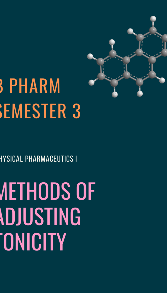 B Pharm Semester 3- Methods of Adjusting Tonicity | Physical Pharmaceutics Notes PDF