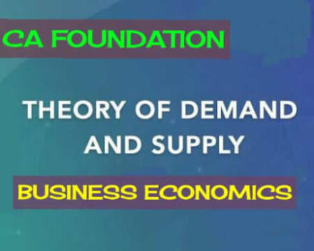 Theory of Demand and Supply CA Foundation Business Economics Handwritten Notes PDF