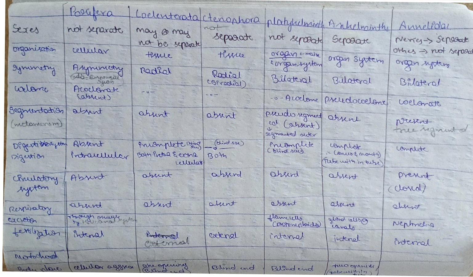 Animal kingdom class 11 Handwritten Notes PDF Download – Shop