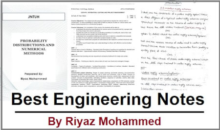 Notes by Riyaz Mohammed