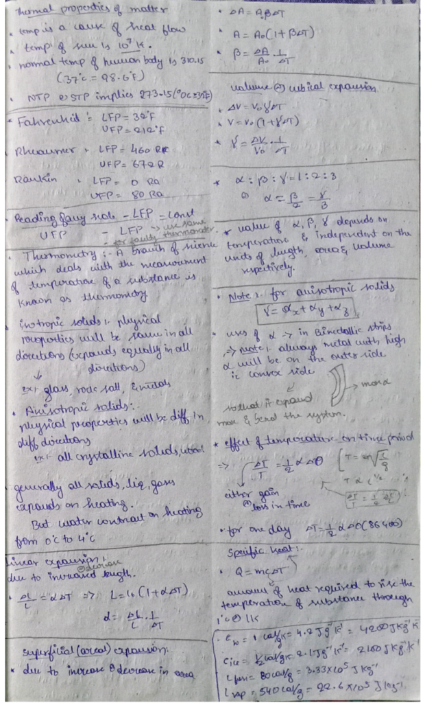 thermal-properties-of-matter-class-11-notes-shop-handwritten-notes-shn