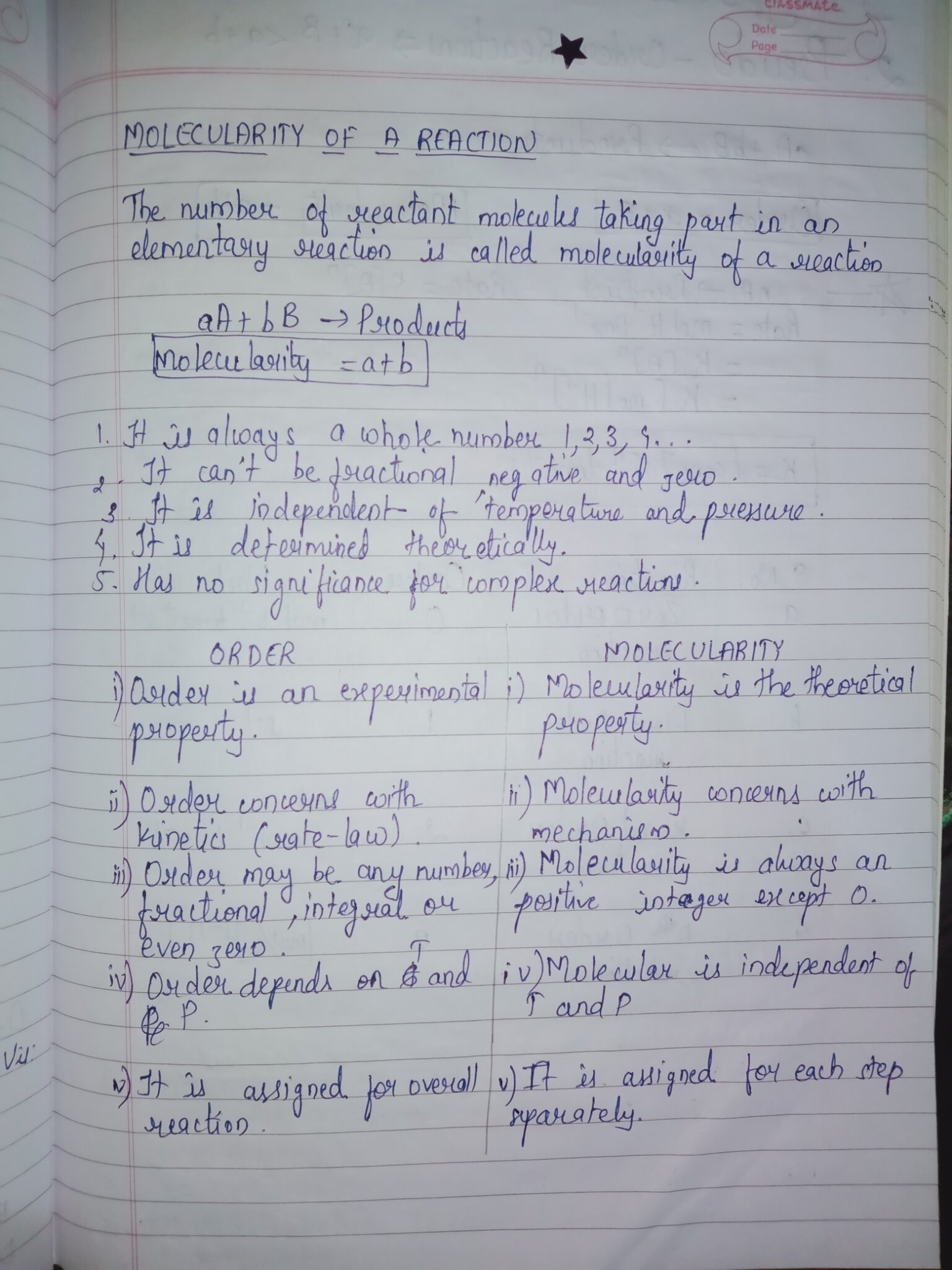 Class 12th Chemistry Chapter 4: Chemical Kinetics Handwritten Notes ...