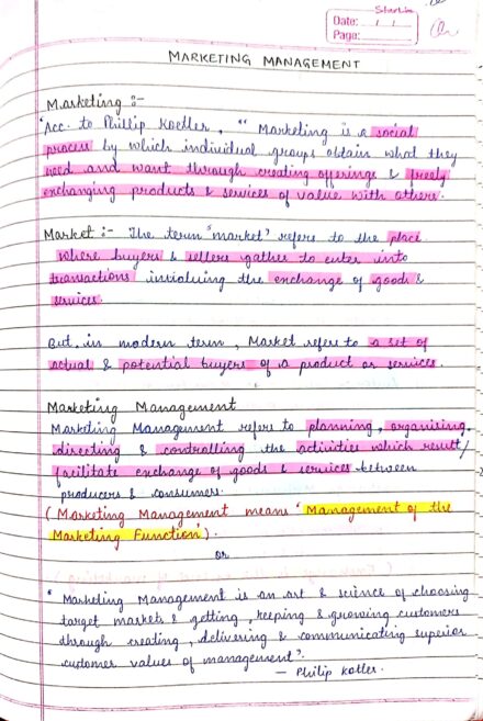 Class 12 Business Studies Chapter 11 Handwritten Notes PDF by Prachi Shankar