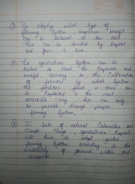 Class :-11th Agriculture , Crop Production , Chapter :-1 Handwritten ...