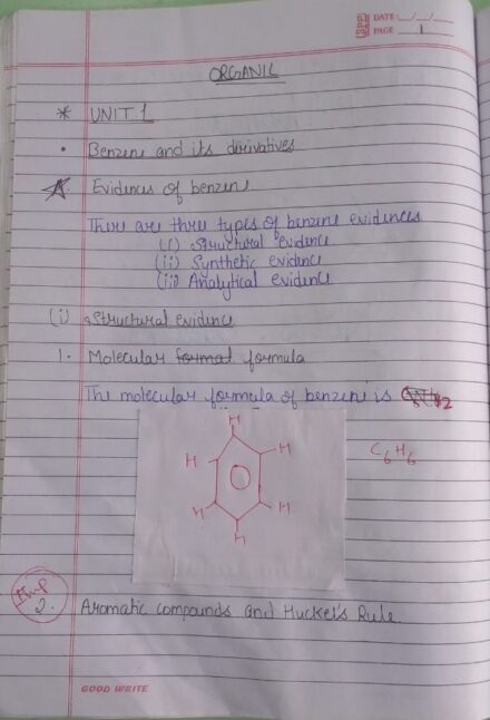 B Pharma organic chemistry notes UNIT-I semester-III Handwritten Notes PDF
