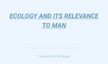 Ecology and it's relevance to man Handwritten Notes PDF