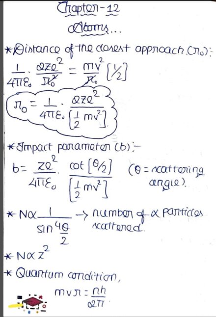 atoms-class-12-formula-notes-for-neet-handwritten-notes-pdf-shop