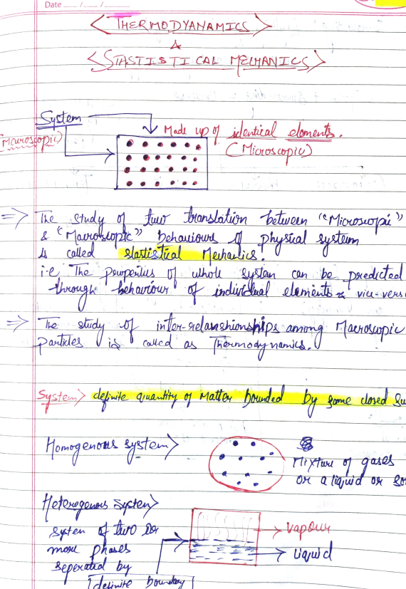 BSC 2ND YEAR,11TH CLASS IST LAW OF THERMODYNAMICS Notes BY PARAS