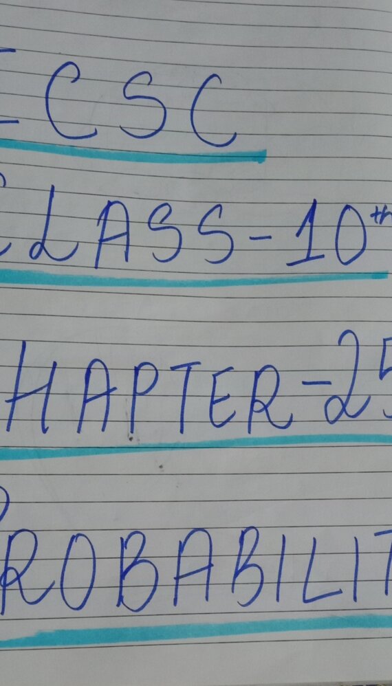 ICSE Class 10 Maths Chapter-25 probability Handwritten Notes PDF Download