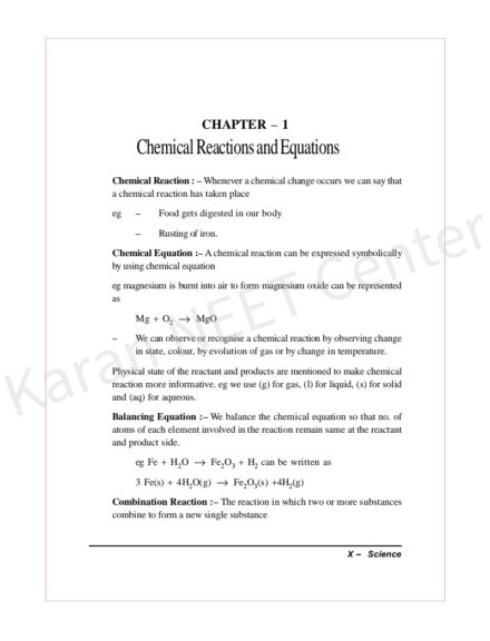 Complete Notes for NCERT Class 10th Science Notes | Covered full syllabus