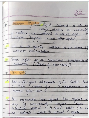 International law and human rights Handwritten Notes PDF