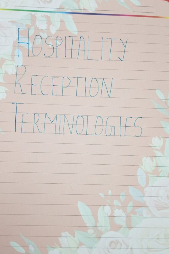 Hospitality- Reception Terms Handwritten Notes PDF