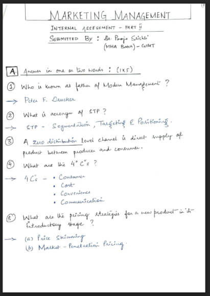 Line & Staff (Principles of Management) Handwritten Notes PDF
