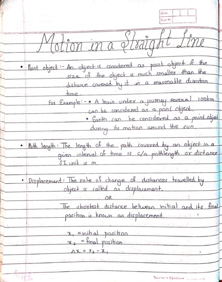 Motion in a straight line Introduction by Sanjana Kumari