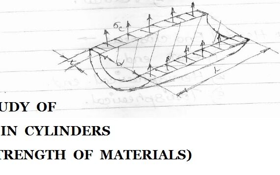 Strength of Materials - Study of Thin cylinders Handwritten Notes PDF