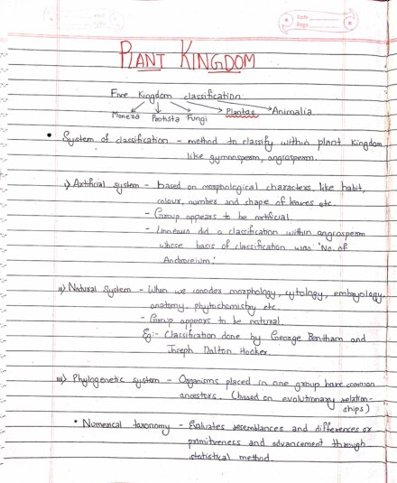 Plant Kingdom introduction Biology By Sanjana Kumari