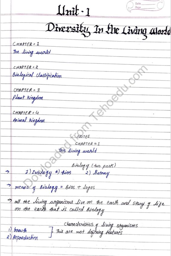 Class 11 Notes Archives - Shop Handwritten Notes (SHN)