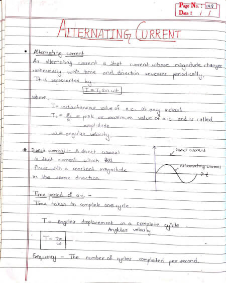 Alternating current introduction physics notes