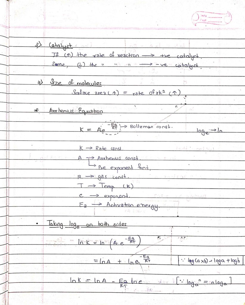 Chemical Kinetics Class 12 | Chemistry Handwritten Notes PDF – SHN ...