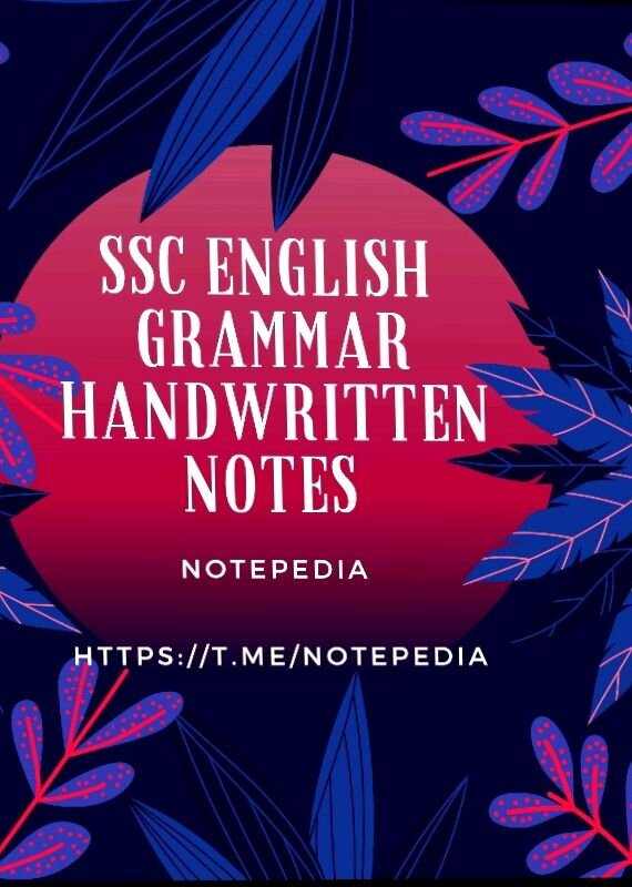 SSC ENGLISH HANDWRITTEN NOTES PDF Download