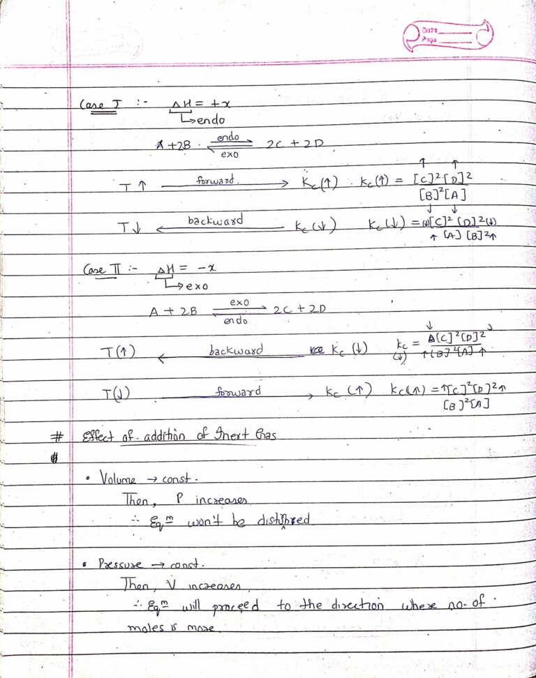 Equilibrium – Chemical And Ionic Equilibrium Class 11 | Chemistry Handwritten Notes – Shop ...