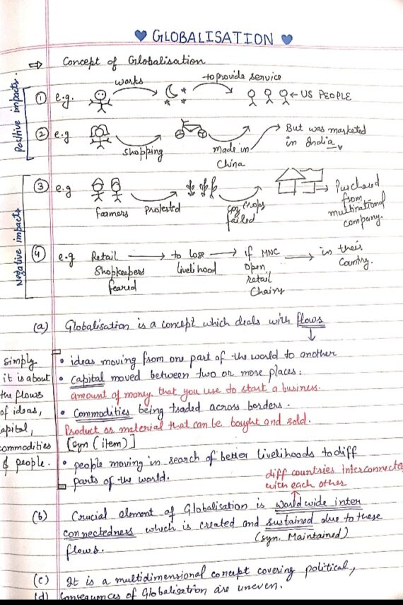 Political science NCERT notes class 12 chapter-9 Handwritten Notes