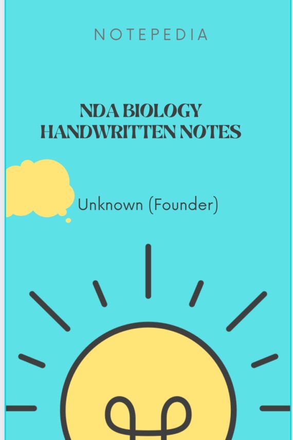 NDA BIOLOGY HANDWRITTEN NOTES PDF DOWNLOAD