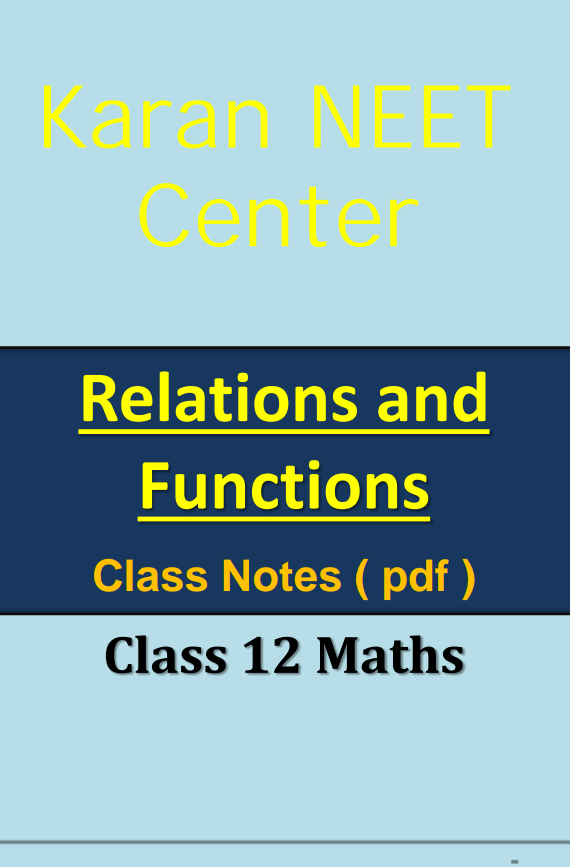 Class 12th Maths Chapter 1 Handwritten Notes | Complete Notes